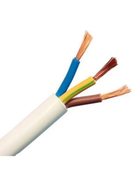 3x1.5 Ttr Cca Elektrik Kablosu Kablo Beyaz 100MT