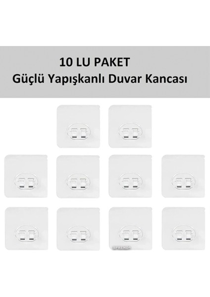 10 Lu Güçlü Kendinden Yapışkanlı Kancalar Köşe Rafı Banyo Rafı Duş Rafı Kancası, Su Geçirmez Askı