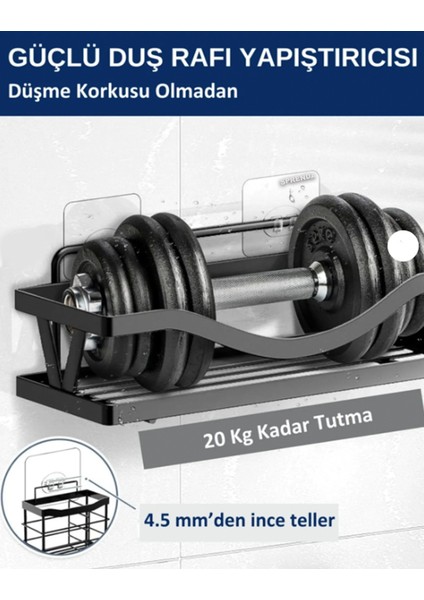 10 Lu Güçlü Kendinden Yapışkanlı Kancalar Köşe Rafı Banyo Rafı Duş Rafı Kancası, Su Geçirmez Askı fiyatları
