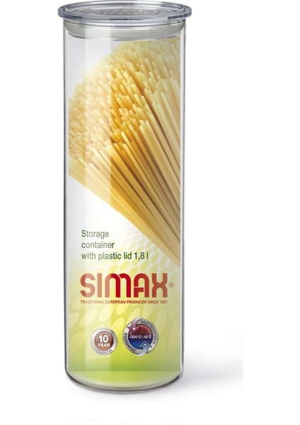 Sımax 1,80 Lt Isıya Dayanıklı Borosilikat Cam Kavanoz