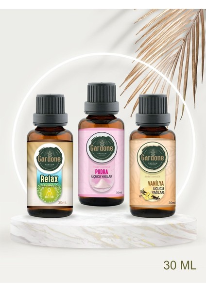 3'lü Set Esansiyel Uçucu Yağ Buhurdanlık Yağı Hava Nemlendirici Aroma Difüzörü Kokusu Esans 30ML