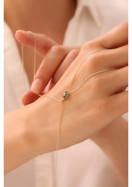 14 Ayar Yeşil Baget Taşlı Şahmeran modelleri