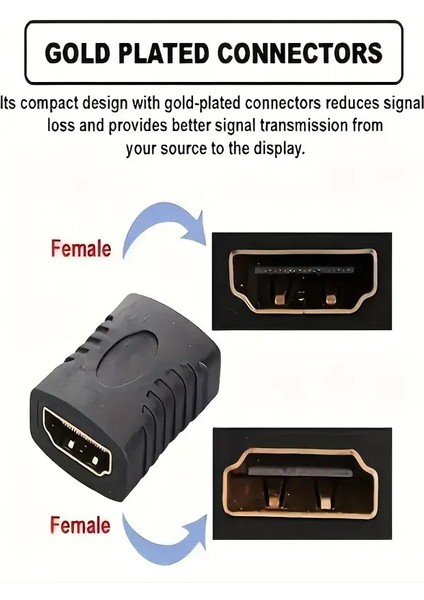 HDMI Kablo Uzatma Ekleme Aparatı Konnektör Dişi/dişi Birleştirir Ek Yapar 4K 1080P (2 Adet) fırsatları