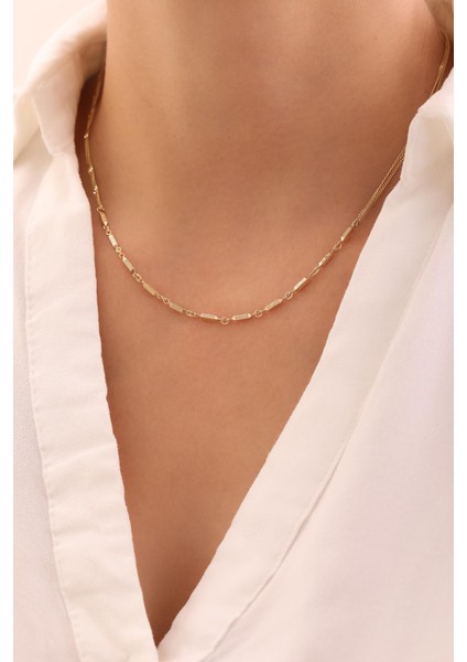 14 Ayar Modern Zincir Kolye