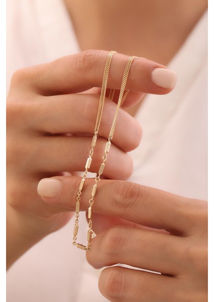 14 Ayar Modern Zincir Kolye modelleri