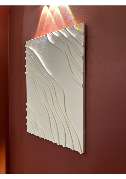 El Yapımı Beyaz Dekoratif Tablo, Şık ve Modern Duvar Sanatı fiyatları