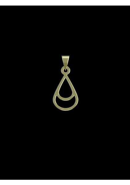 14 Ayar Altın Gözyaşı Damlası Kolye Ucu 0.5 Gr, KC10005 Kodlu