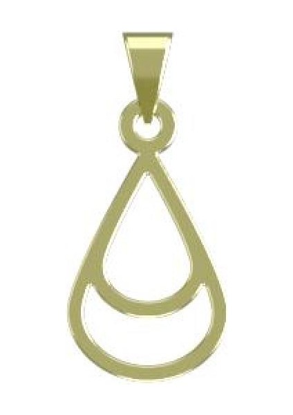 14 Ayar Altın Gözyaşı Damlası Kolye Ucu 0.5 Gr, KC10005 Kodlu