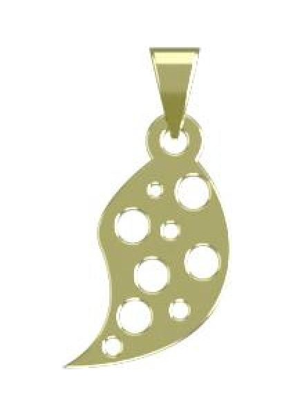 14 Ayar Altın Geometrik Kolye Ucu 0.5 Gr, KC11820 Kodlu