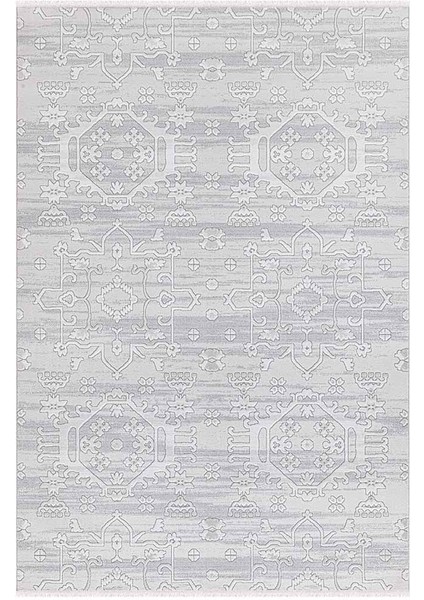 Dalida 3215A Yumuşak Dokulu Iskandinav Desenli Gri Krem Salon, Mutfak, Oturma, Çocuk Oda Halısı
