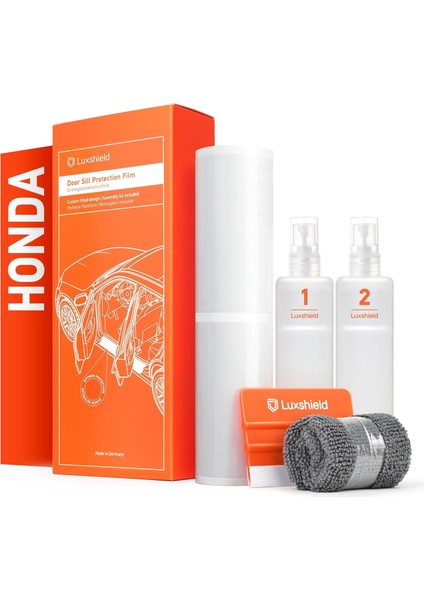 Luxshıeld Honda E 2020-2024 Uyumlu Şeffaf Kapı Eşiği Koruma Filmi 4'lü Set