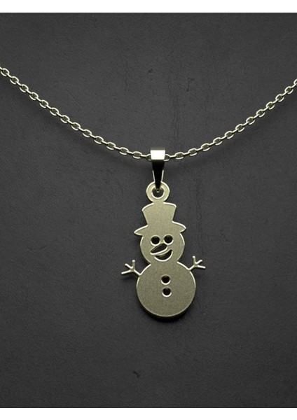 14 Ayar Altın Kardan Adam Kolye Ucu 0.5 Gr, KC13628 Kodlu