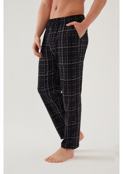 Erkek Pamuklu Ekose-Lacivert 2'li Tek Alt Pijama fiyatları