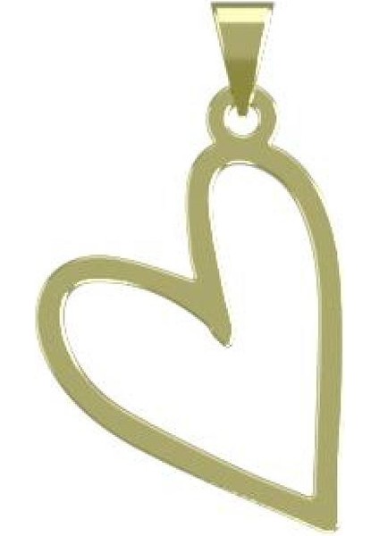 14 Ayar Altın Kalp Kolye Ucu 0.5 Gr, KC17534 Kodlu