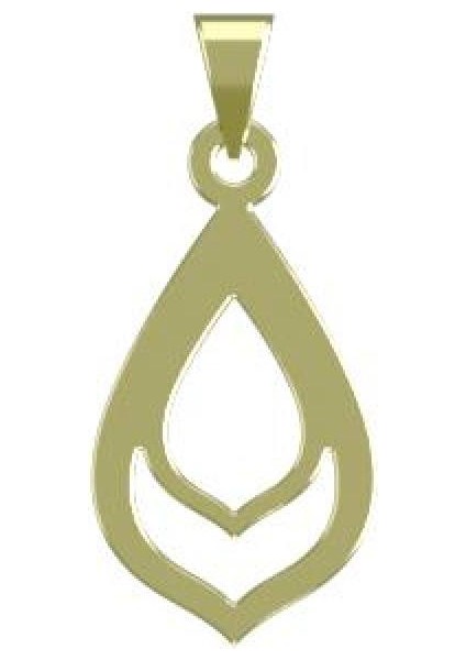 14 Ayar Altın Gözyaşı Damlası Kolye Ucu 0.5 Gr, KC10970 Kodlu