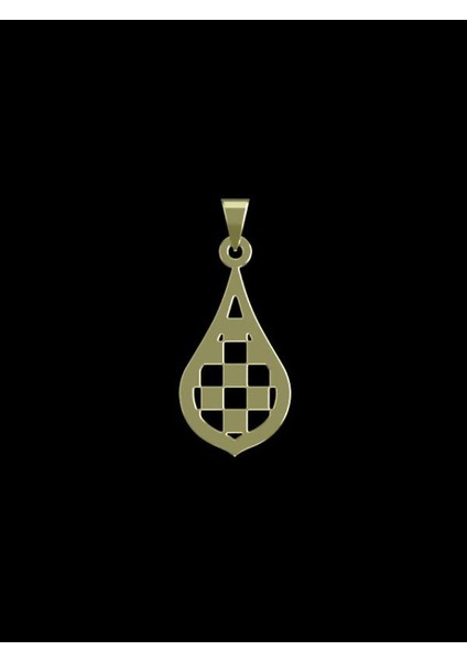 14 Ayar Altın Gözyaşı Damlası Kolye Ucu 0.5 Gr, KC11295 Kodlu