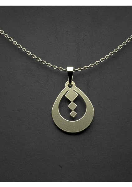 14 Ayar Altın Gözyaşı Damlası Kolye Ucu 0.5 Gr, KC11857 Kodlu