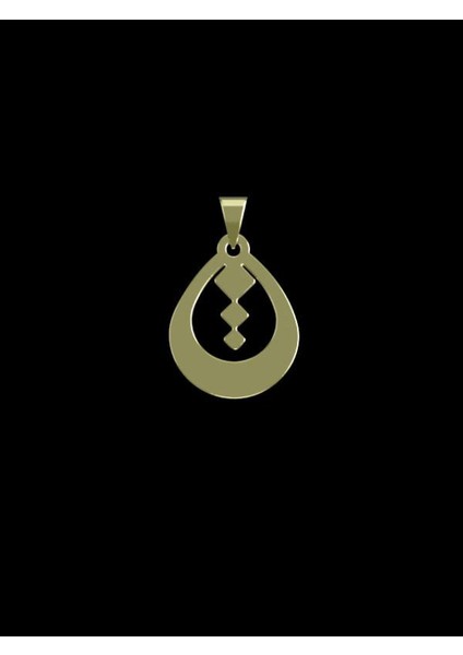 14 Ayar Altın Gözyaşı Damlası Kolye Ucu 0.5 Gr, KC11857 Kodlu