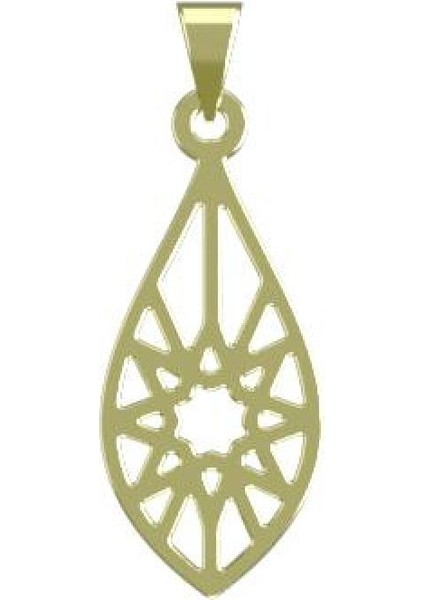 14 Ayar Altın Gözyaşı Damlası Kolye Ucu 0.5 Gr, KC11599 Kodlu