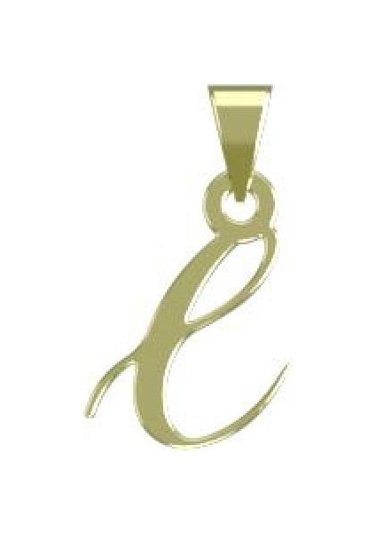 14 Ayar Altın E Harfi Kolye Ucu 0.5 Gr, KC12319 Kodlu