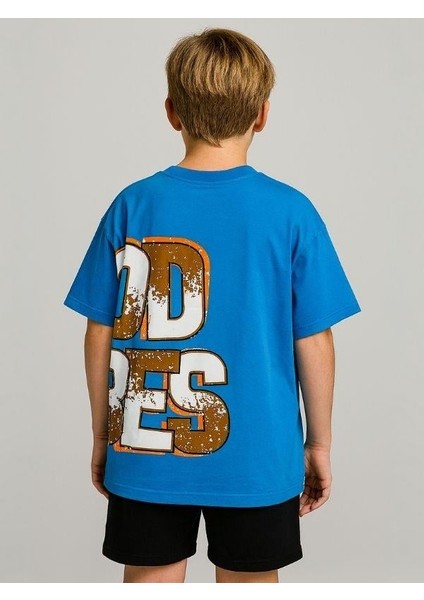 Erkek Çocuk Good Vibes Yazılı Oversize Tshirt fiyatları