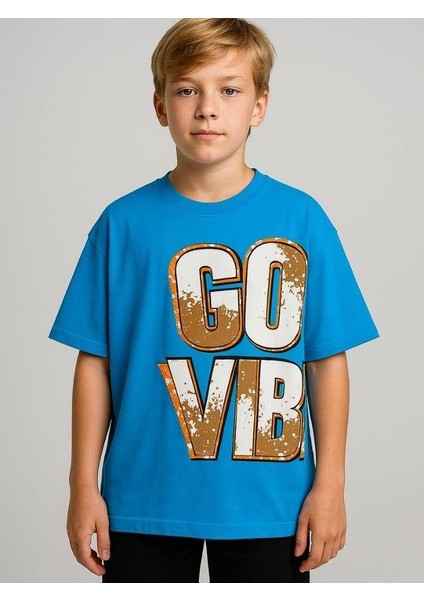 Erkek Çocuk Good Vibes Yazılı Oversize Tshirt modelleri