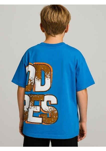 Erkek Çocuk Good Vibes Yazılı Oversize Tshirt fırsatları