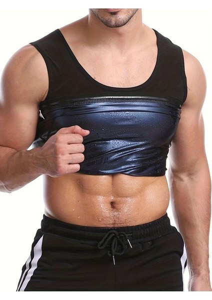 Unisex Termal Sauna Atlet Yağ Yakımınıza Zayıflamanıza Yardımcı Korse Siyah Renk