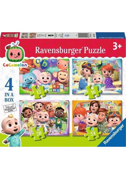 12/16/20/24 Parça Puzzle Cocomelon 4 In Box 031139