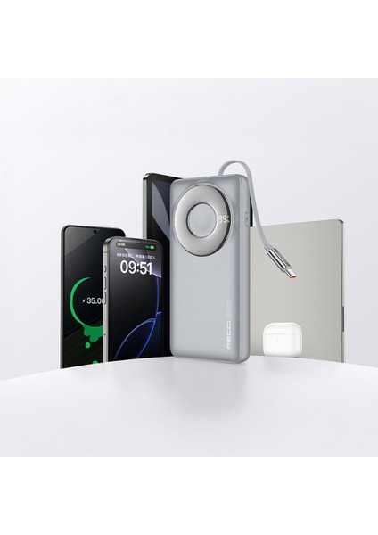 RPB-P58 Pd Hızlı Şarj Özellikli Type-C Kablolu Powerbank 22.5W 10.000MAH Gri indirimleri