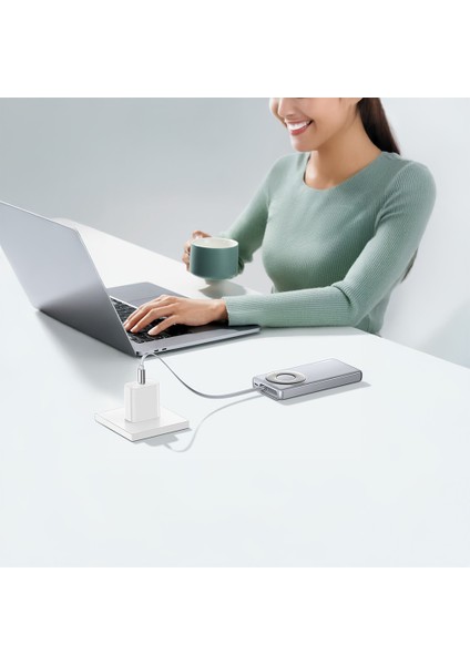 RPB-P58 Pd Hızlı Şarj Özellikli Type-C Kablolu Powerbank 22.5W 10.000MAH Gri