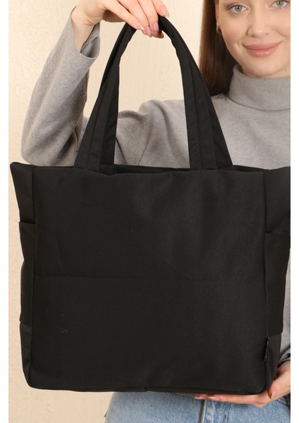 Siyah U25 Kanvas Kumaş, 3 Bölmeli, Fermuarlı, Yan Cep Detaylı ,askılı ,el, Kol ve Omuz Çantası fırsatları