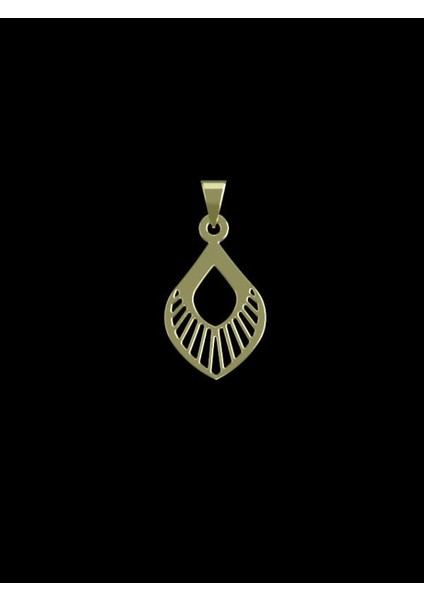 14 Ayar Altın Gözyaşı Damlası Kolye Ucu 0.5 Gr, KC10581 Kodlu