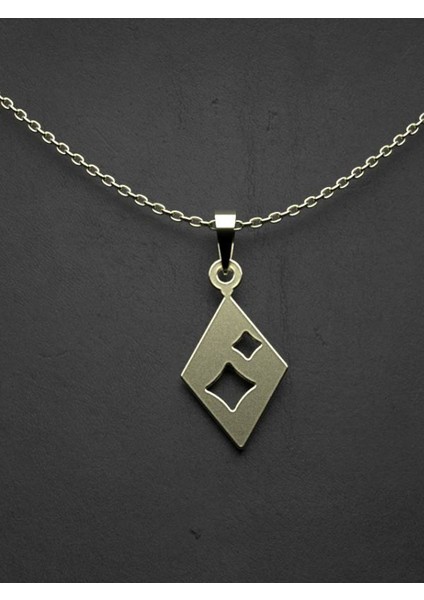 14 Ayar Altın Eşkenar Dörtgen Kolye Ucu 0.5 Gr, KC11038 Kodlu