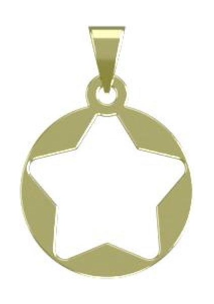 14 Ayar Altın Yıldız Kolye Ucu 0.5 Gr, KC15342 Kodlu