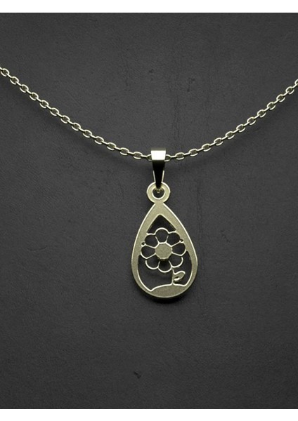 14 Ayar Altın Çiçek Kolye Ucu 0.5 Gr, KC11749 Kodlu