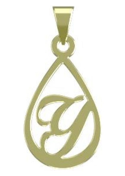 14 Ayar Altın Y Harfi Kolye Ucu 0.5 Gr, KC11248 Kodlu