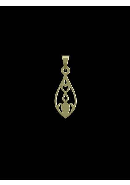 14 Ayar Altın Gözyaşı Damlası Kolye Ucu 0.5 Gr, KC10840 Kodlu