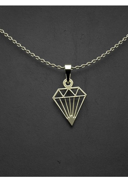 14 Ayar Altın Elmas Kolye Ucu 0.5 Gr, KC14624 Kodlu