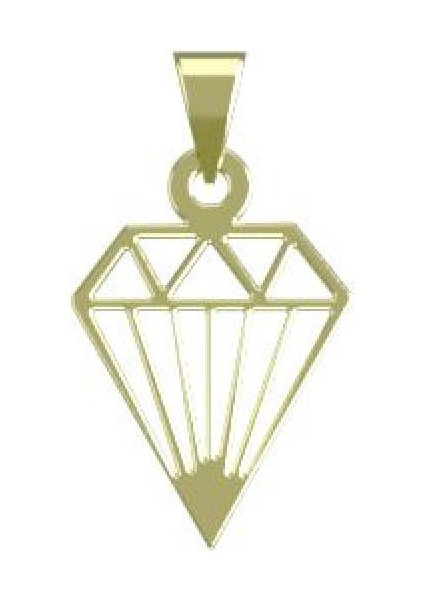 14 Ayar Altın Elmas Kolye Ucu 0.5 Gr, KC14624 Kodlu