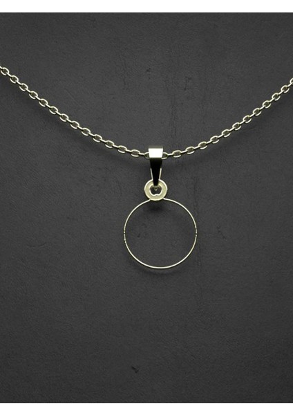 14 Ayar Altın Daire Kolye Ucu 0.5 Gr, KC14630 Kodlu