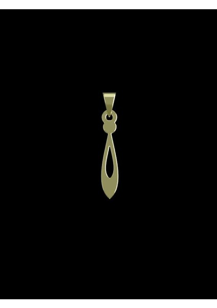 14 Ayar Altın Gözyaşı Damlası Kolye Ucu 0.5 Gr, KC12539 Kodlu