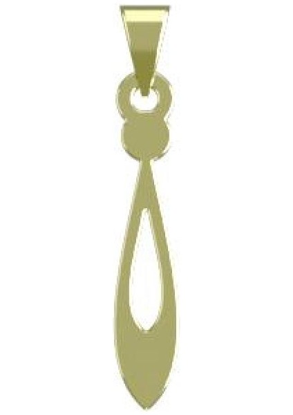 14 Ayar Altın Gözyaşı Damlası Kolye Ucu 0.5 Gr, KC12539 Kodlu