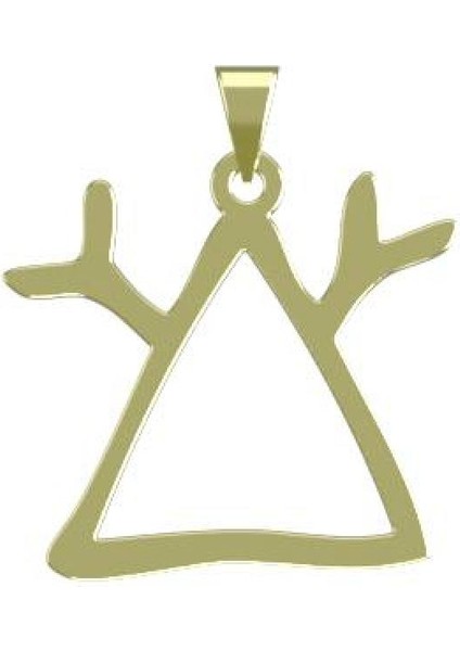 14 Ayar Altın Geometrik Kolye Ucu 0.5 Gr, KC16196 Kodlu