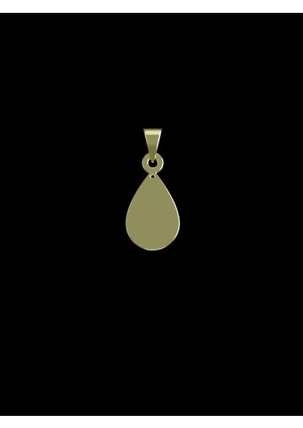 14 Ayar Altın Gözyaşı Damlası Kolye Ucu 0.5 Gr, KC13526 Kodlu