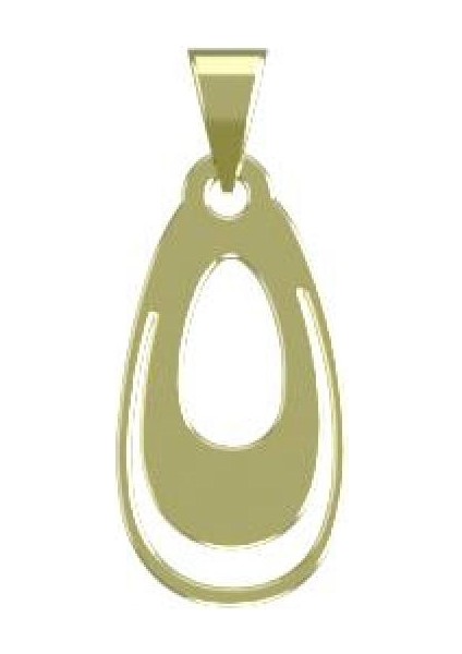 14 Ayar Altın Gözyaşı Damlası Kolye Ucu 0.5 Gr, KC10457 Kodlu