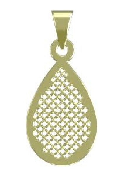 14 Ayar Altın Gözyaşı Damlası Kolye Ucu 0.5 Gr, KC10538 Kodlu