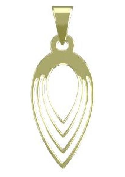 14 Ayar Altın Gözyaşı Damlası Kolye Ucu 0.5 Gr, KC10560 Kodlu