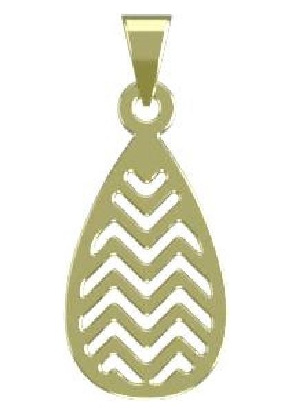 14 Ayar Altın Gözyaşı Damlası Kolye Ucu 0.5 Gr, KC12043 Kodlu