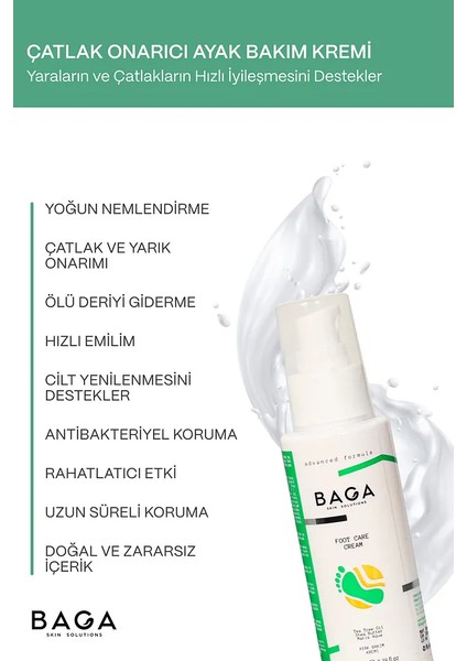 Baga Çay Ağacı Yara ve Çatıak Onarıcı Topuk Ayak Bakım Kremi 100 ml fiyatları